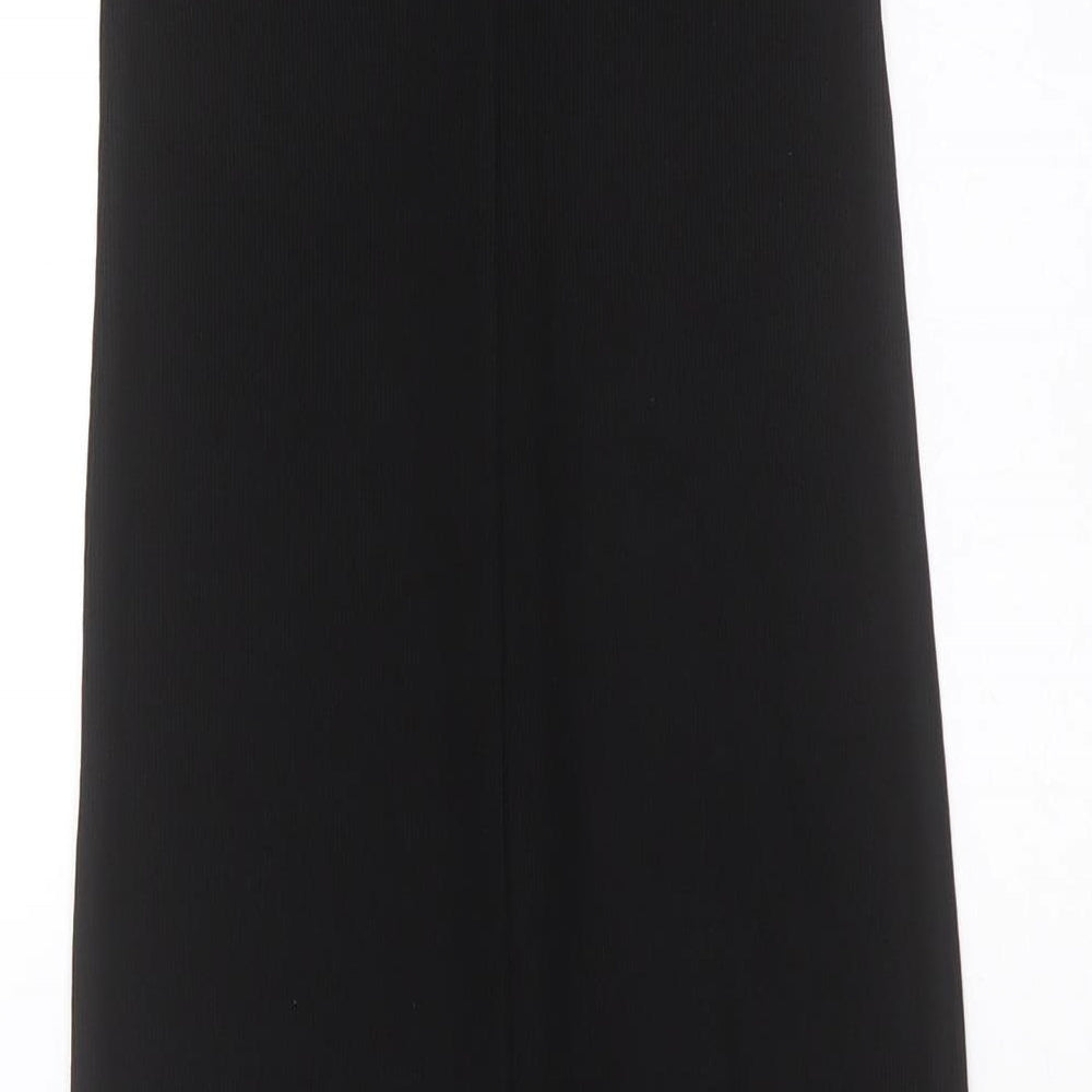 NEXT Womens Black  Viscose Straight & Pencil Skirt Size 6   Zip