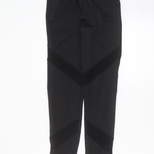 Preworn Womens Black  Polyester Capri Leggings Size S L28 in Extra-Slim