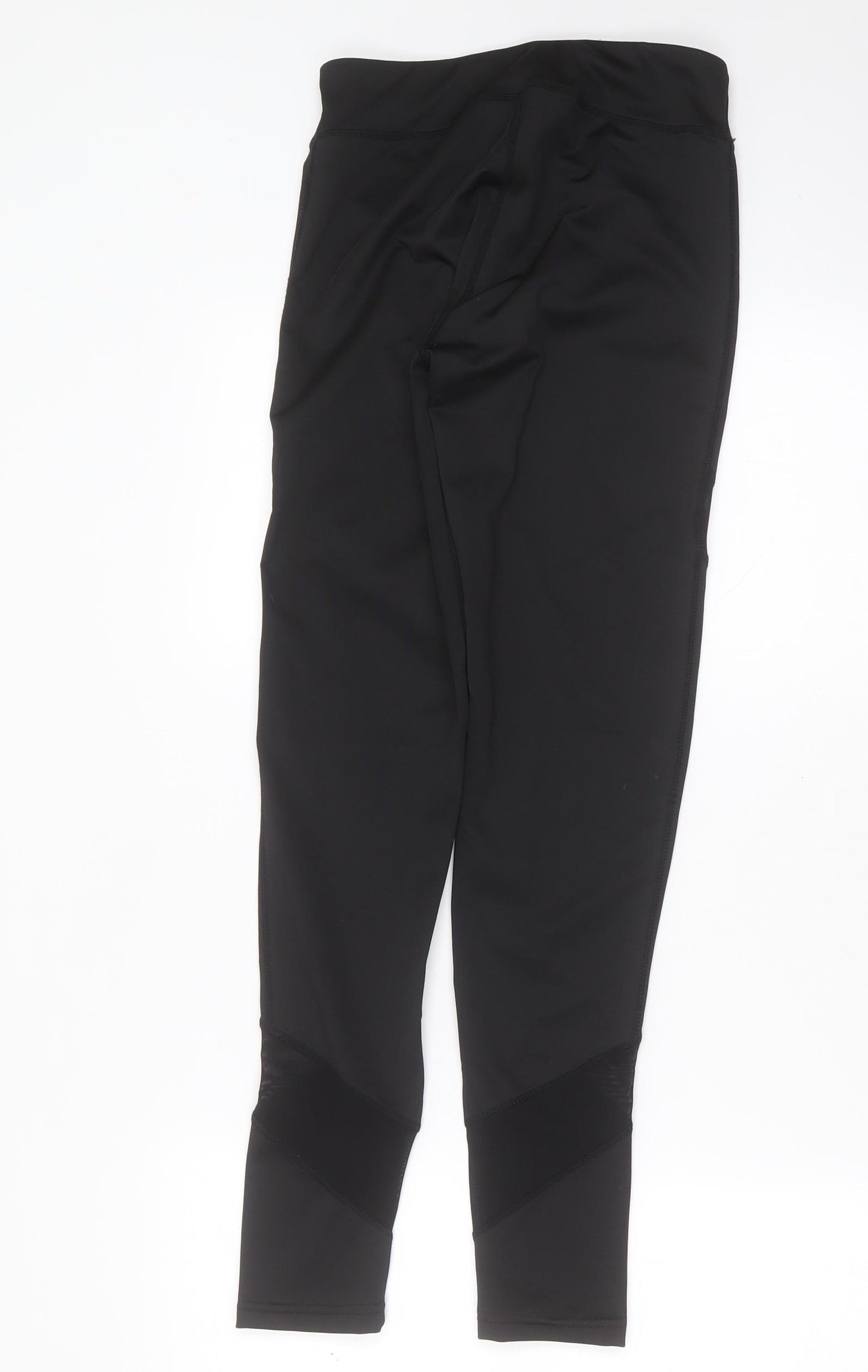 Preworn Womens Black  Polyester Capri Leggings Size S L28 in Extra-Slim