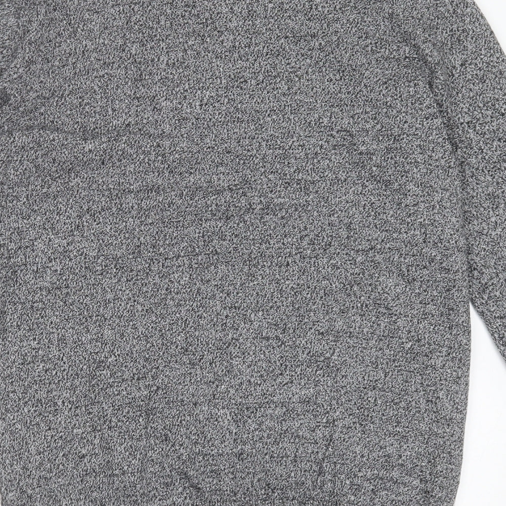Topman Mens Grey Round Neck  Cotton Pullover Jumper Size M   - christmas jumper