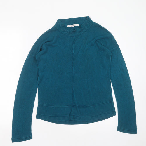 VIDA VI Womens Blue Round Neck  Acrylic Pullover Jumper Size M