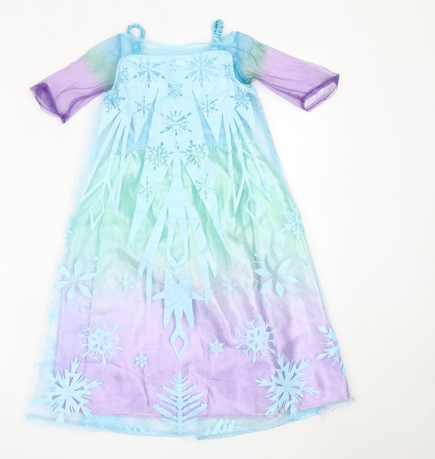 George Girls Blue  Nylon Tutu Dress  Size 2-3 Years  Round Neck  - frozen elsa