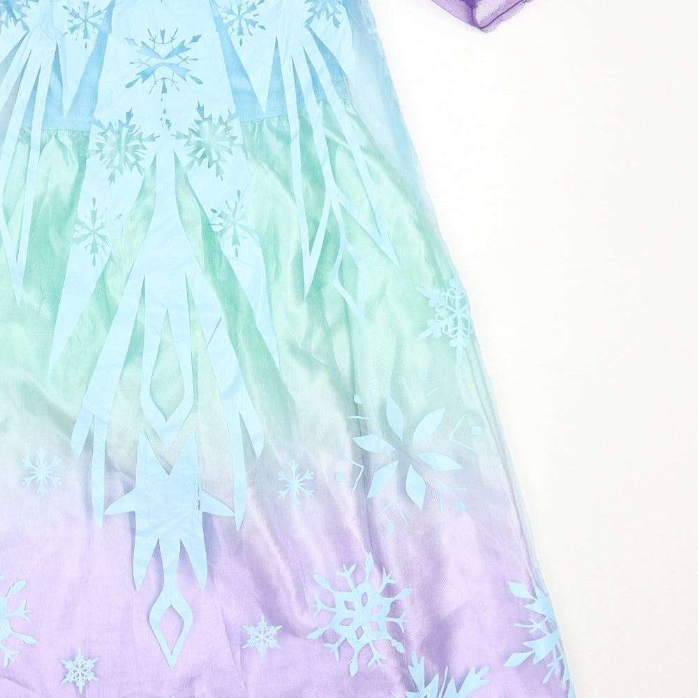 George Girls Blue  Nylon Tutu Dress  Size 2-3 Years  Round Neck  - frozen elsa