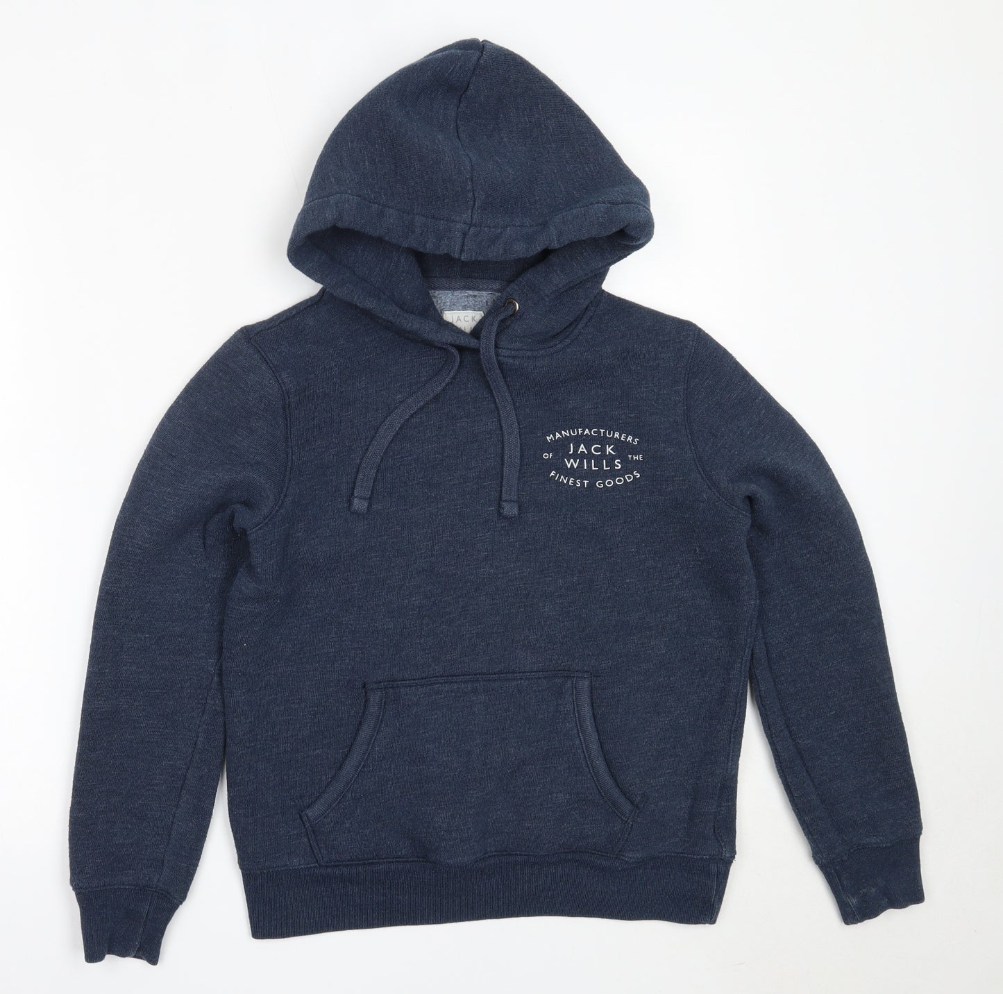 Jack Wills Womens Blue  Polyester Pullover Hoodie Size 10