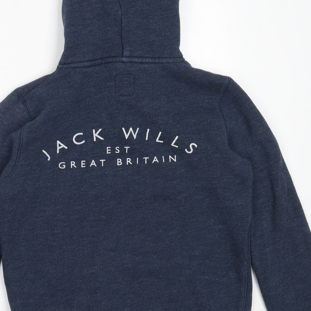 Jack Wills Womens Blue  Polyester Pullover Hoodie Size 10