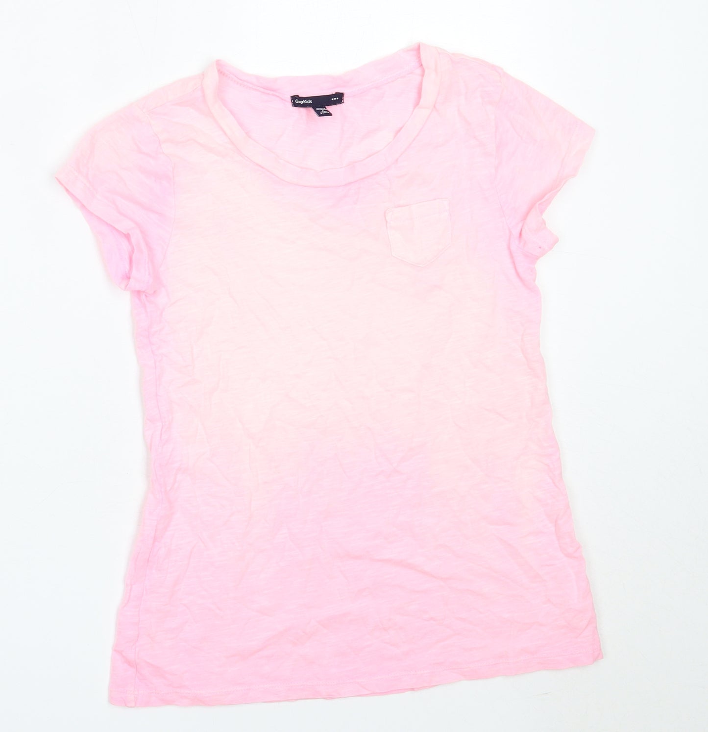 Gap Girls Pink  Cotton Basic T-Shirt Size 10-11 Years Round Neck