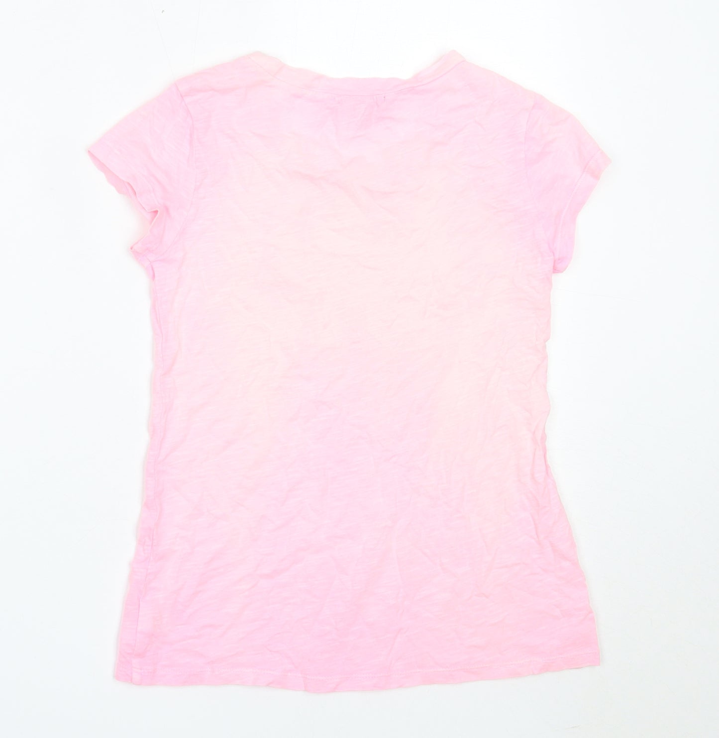 Gap Girls Pink  Cotton Basic T-Shirt Size 10-11 Years Round Neck