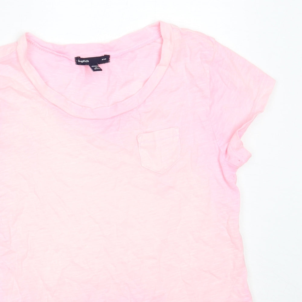 Gap Girls Pink  Cotton Basic T-Shirt Size 10-11 Years Round Neck