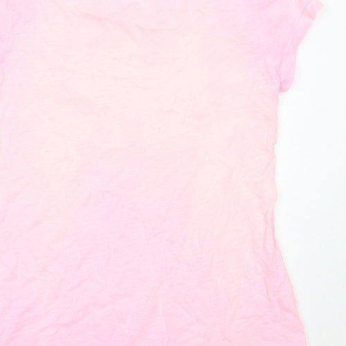 Gap Girls Pink  Cotton Basic T-Shirt Size 10-11 Years Round Neck