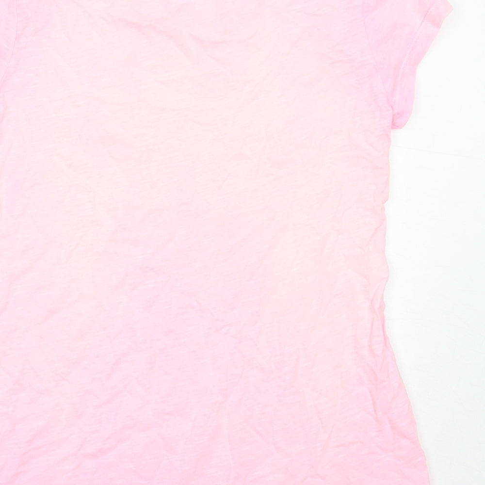 Gap Girls Pink  Cotton Basic T-Shirt Size 10-11 Years Round Neck