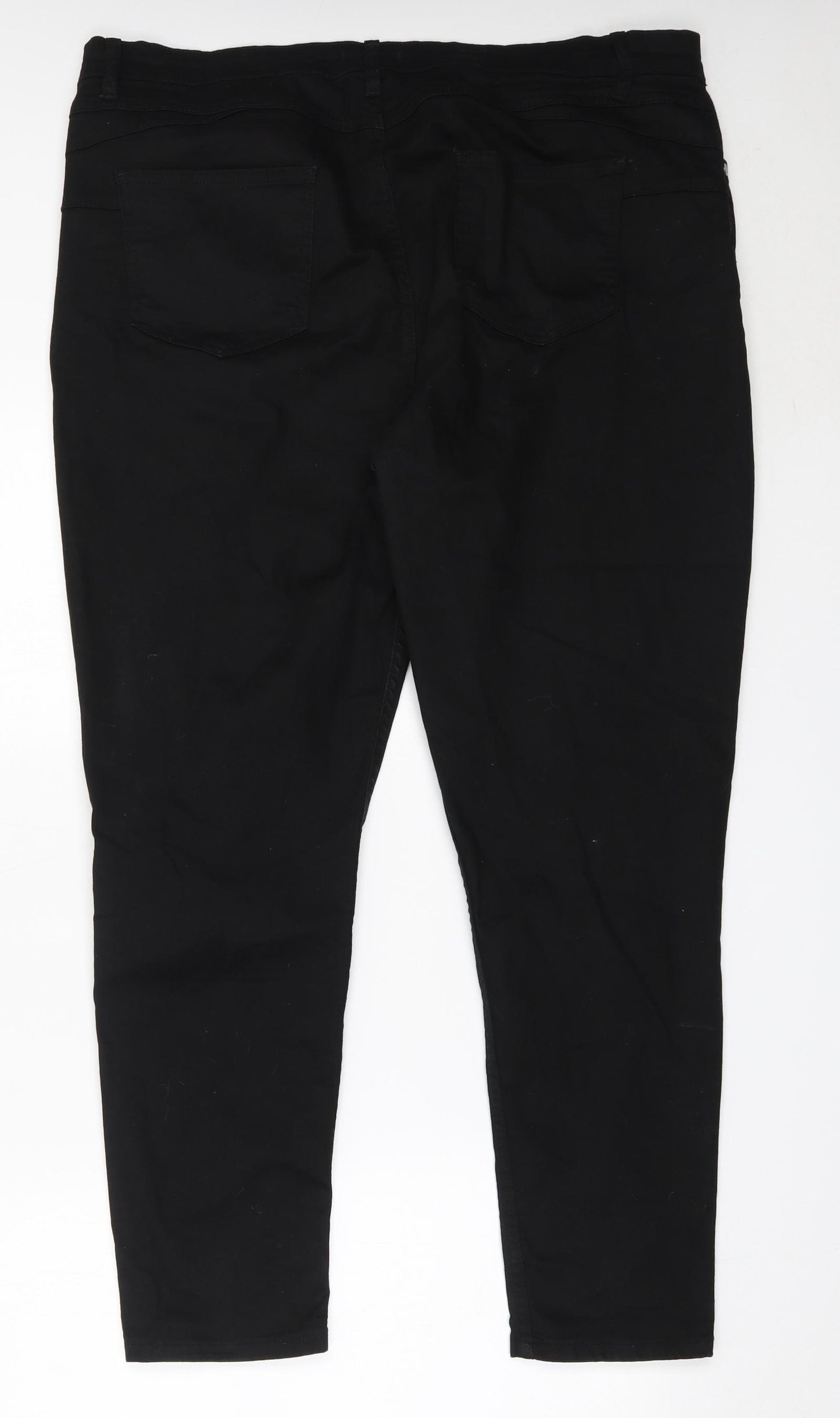 Boohoo Womens Black  Cotton Skinny Jeans Size 22 L28.5 in Regular