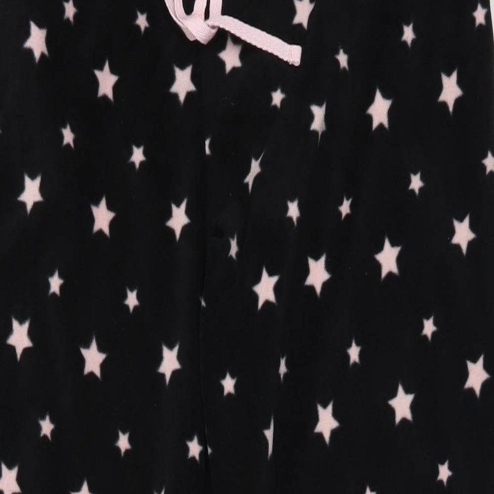 Pep&Co Womens Black Solid Polyester Capri Pyjama Pants Size 12