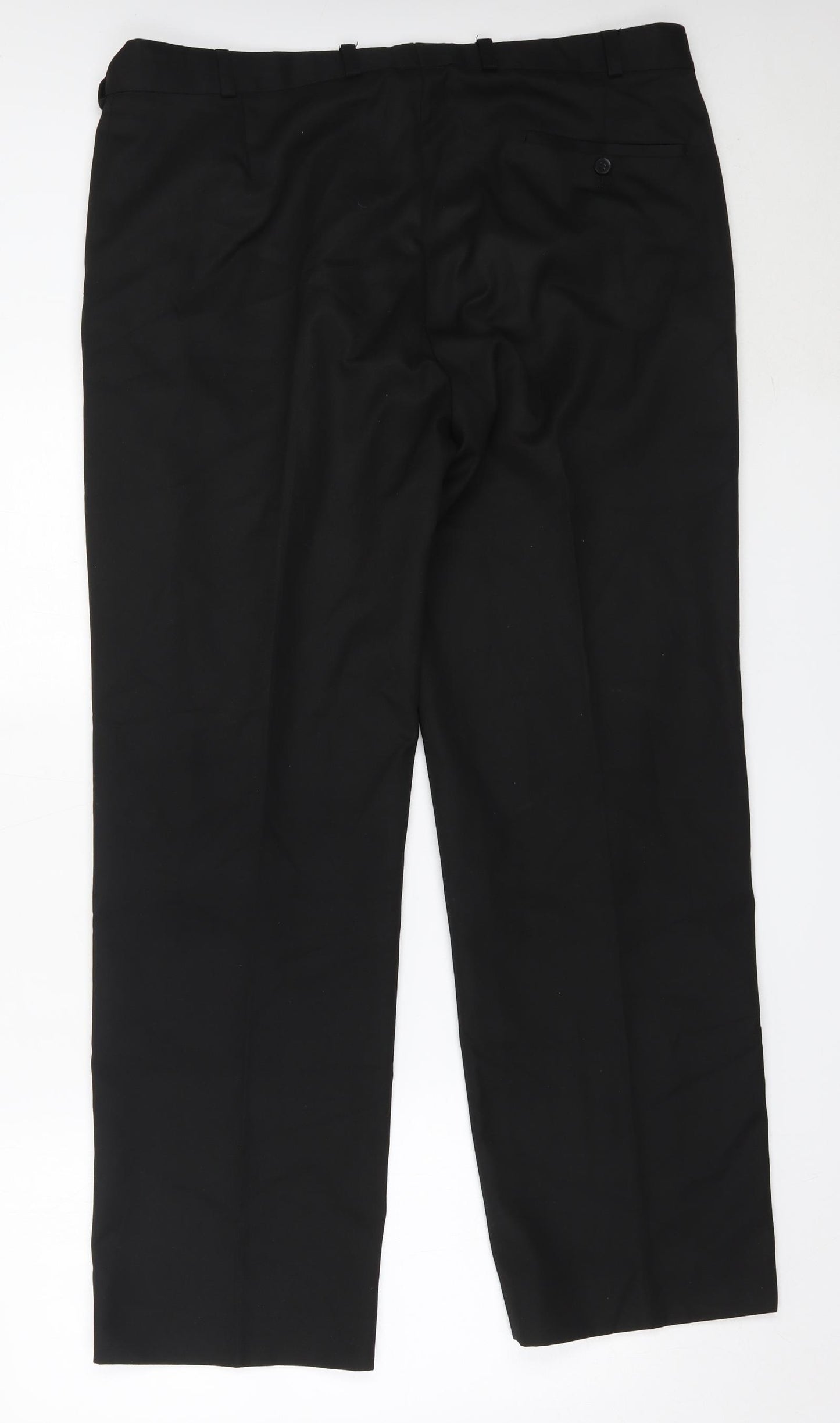 TU Mens Black  Polyester Trousers  Size 38 in L31 in Regular