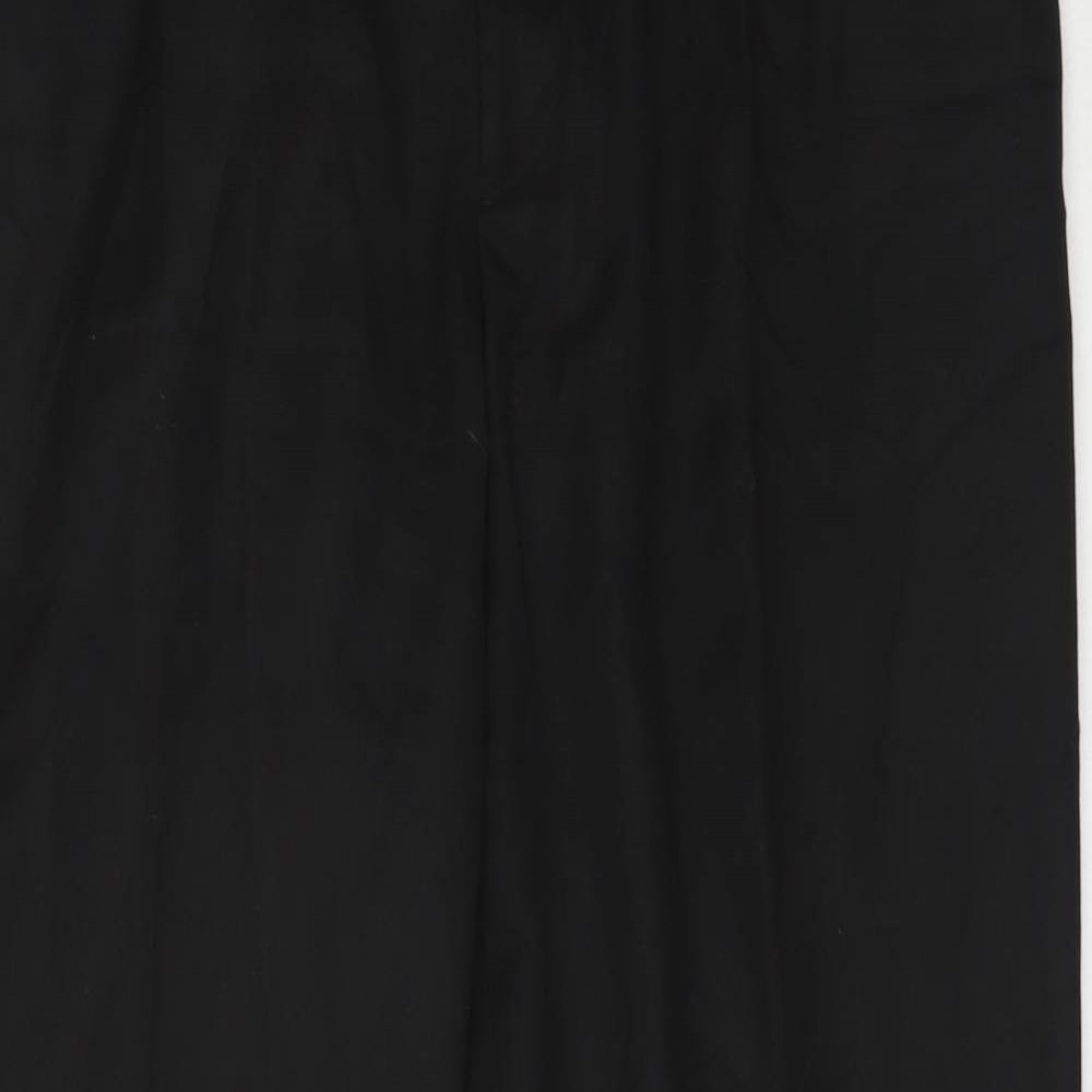 TU Mens Black  Polyester Trousers  Size 38 in L31 in Regular