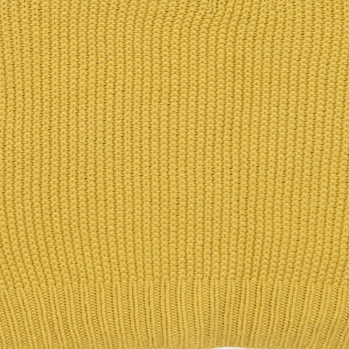 New Look Womens Yellow Round Neck  Acrylic Pullover Jumper Size S