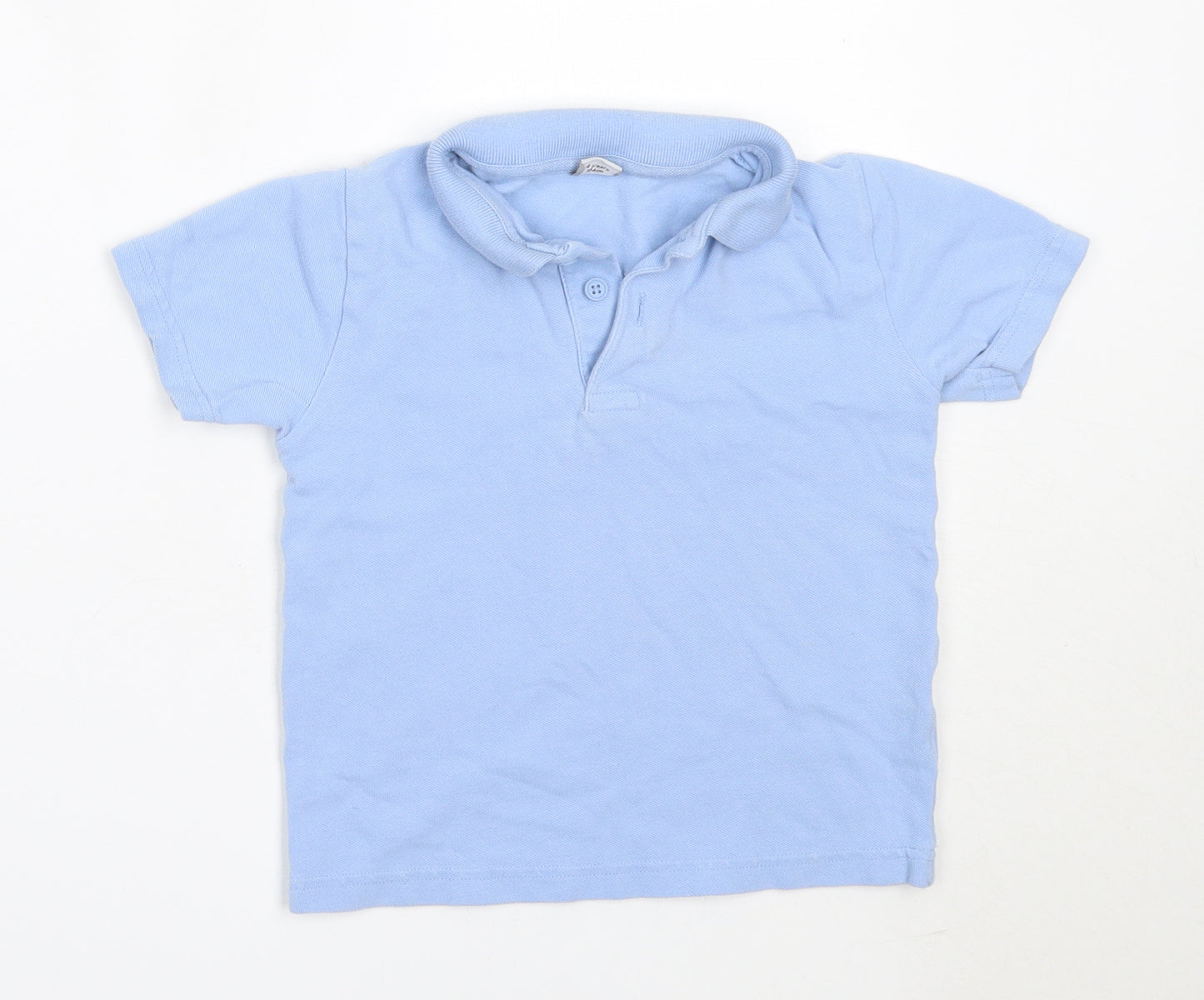TU Boys Blue  Cotton Basic Polo Size 4 Years Collared  - school
