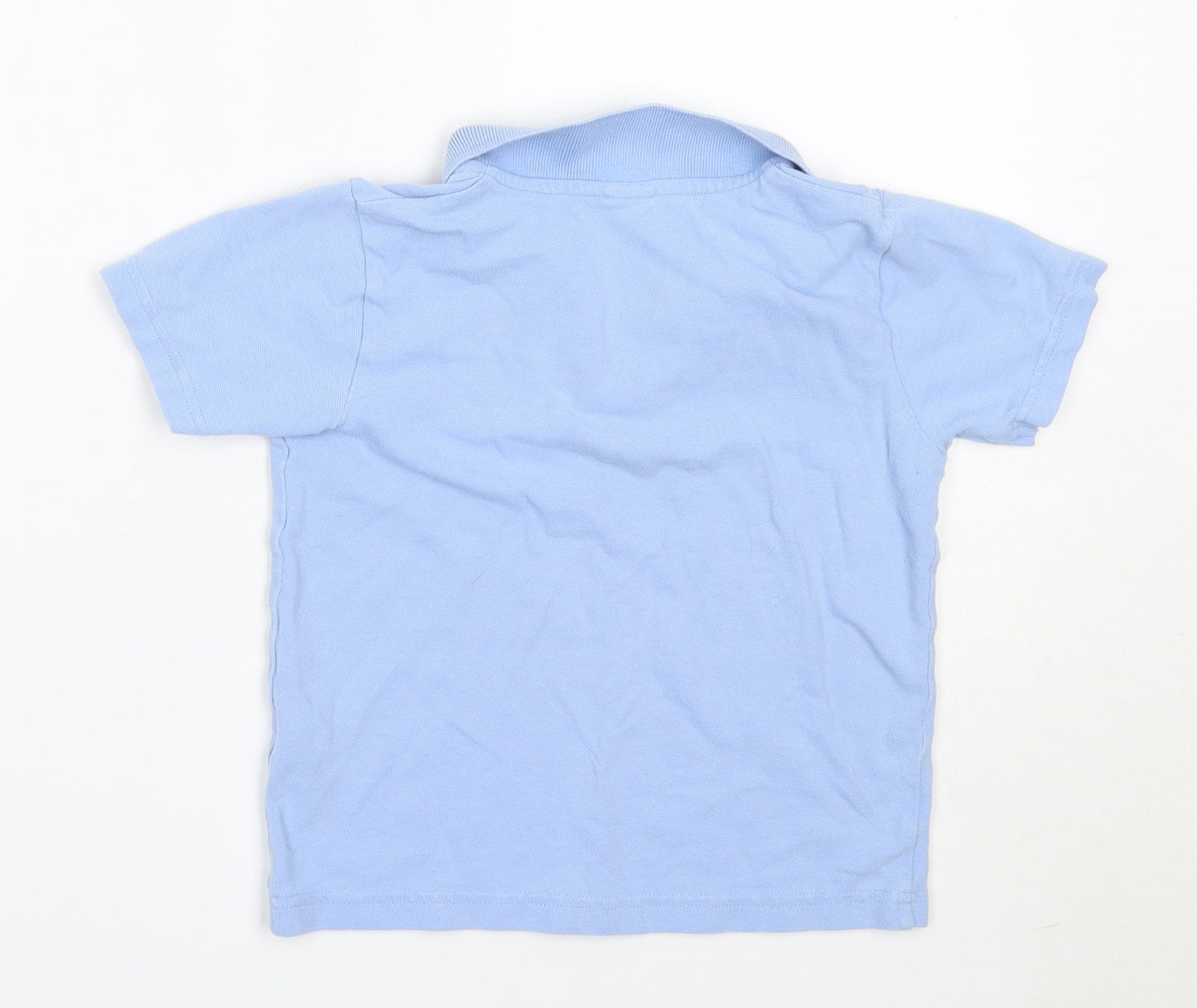 TU Boys Blue  Cotton Basic Polo Size 4 Years Collared  - school