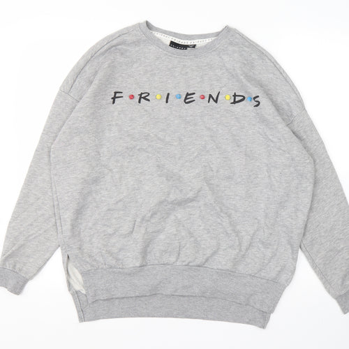Primark Womens Grey  Polyester Pullover Sweatshirt Size XS   - Friends