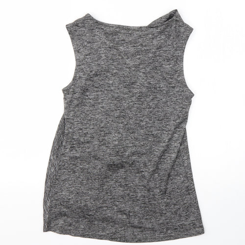 Very Womens Grey  Viscose Basic Tank Size 12 Round Neck