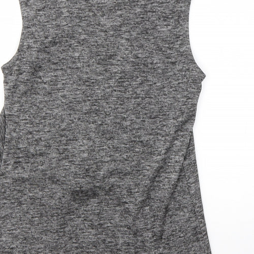Very Womens Grey  Viscose Basic Tank Size 12 Round Neck