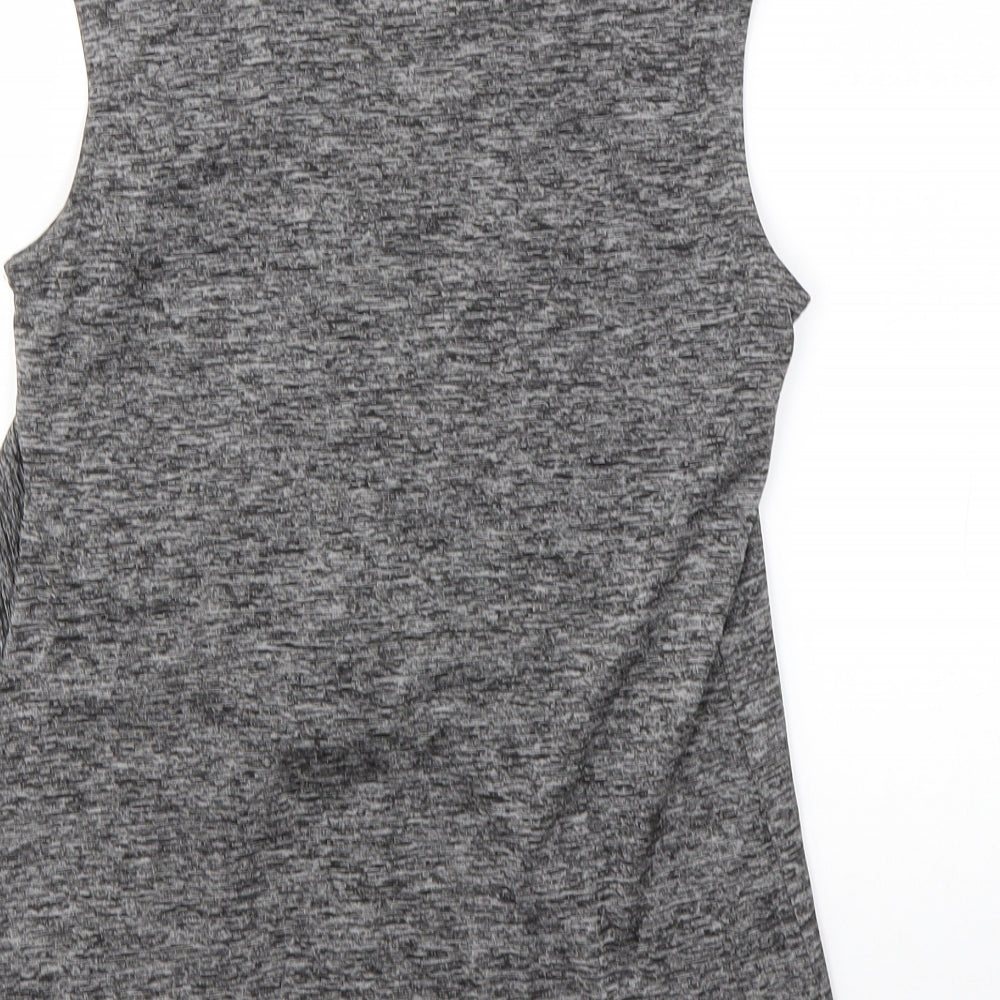 Very Womens Grey  Viscose Basic Tank Size 12 Round Neck