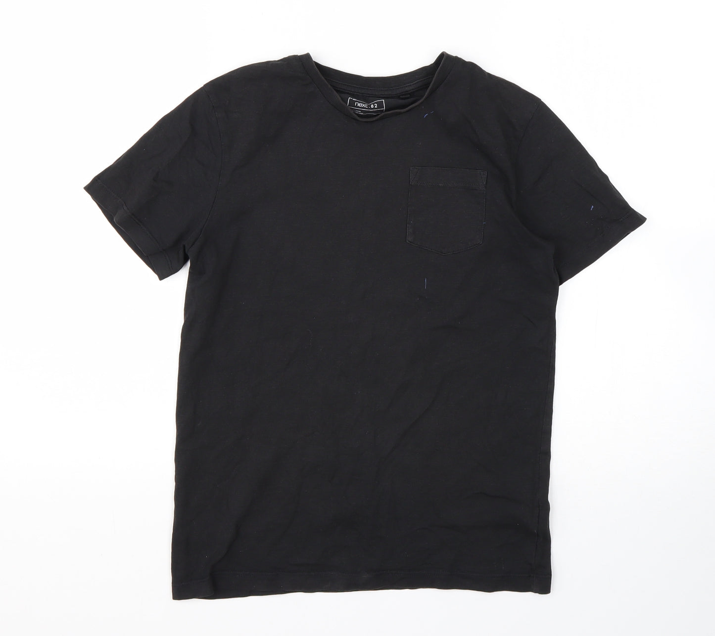 NEXT Boys Black  Cotton Basic T-Shirt Size 10 Years Round Neck