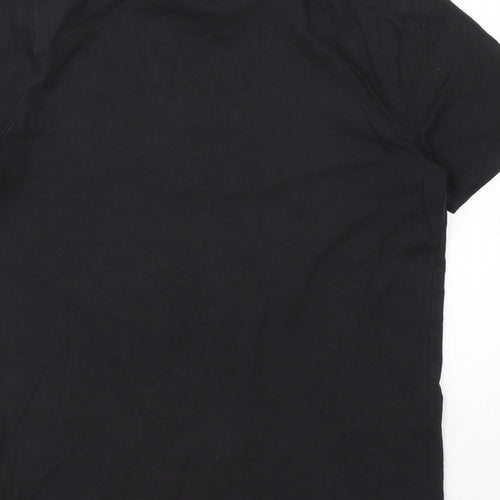 NEXT Boys Black  Cotton Basic T-Shirt Size 10 Years Round Neck
