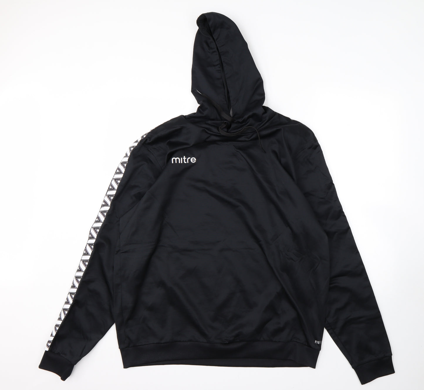Mitre Mens Black  Polyester Pullover Hoodie Size XL
