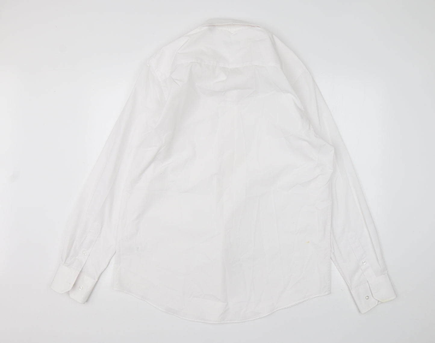 TU Mens White  Cotton  Dress Shirt Size 16.5 Collared