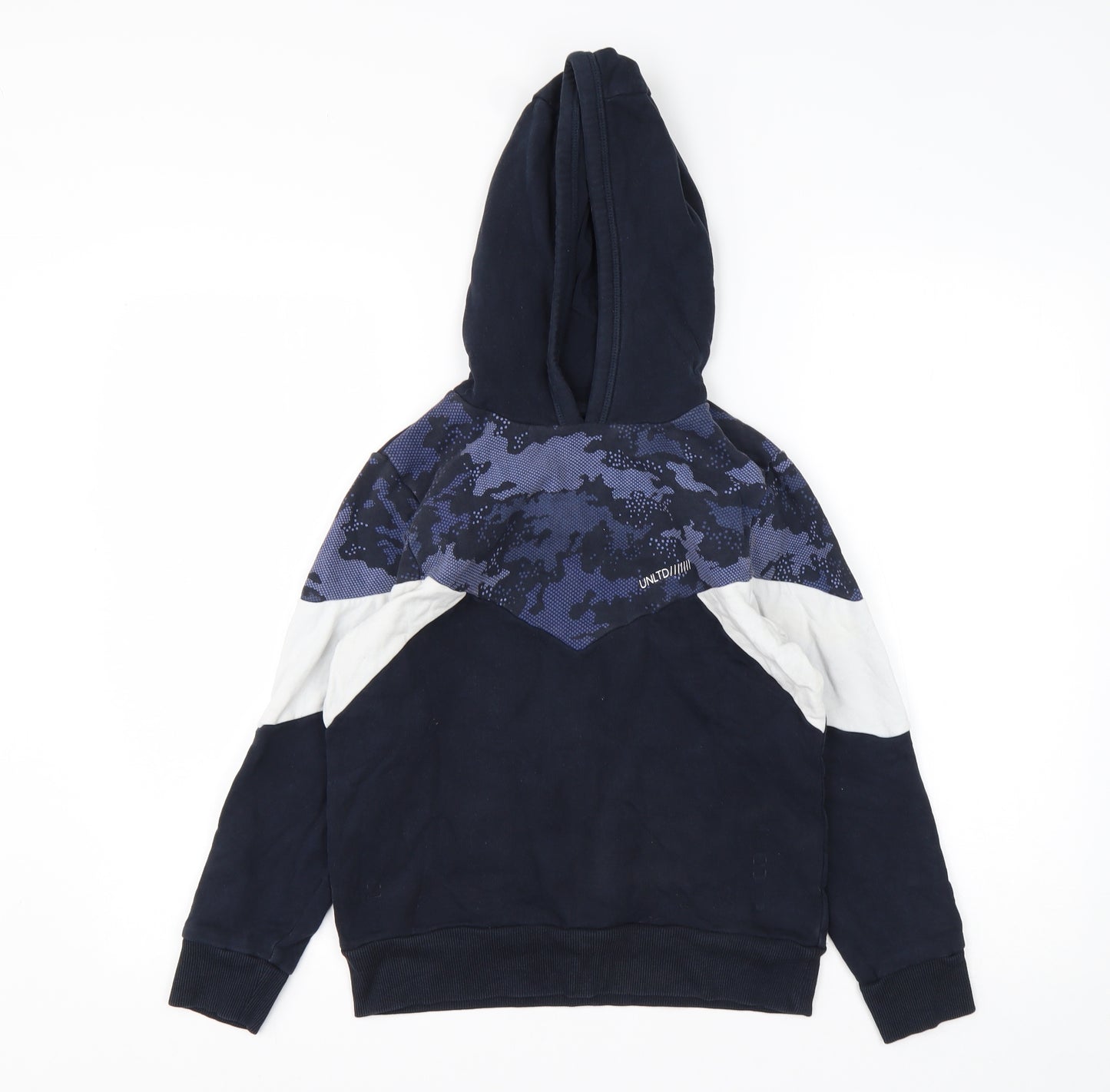 NEXT Boys Blue Camouflage Cotton Pullover Hoodie Size 10 Years