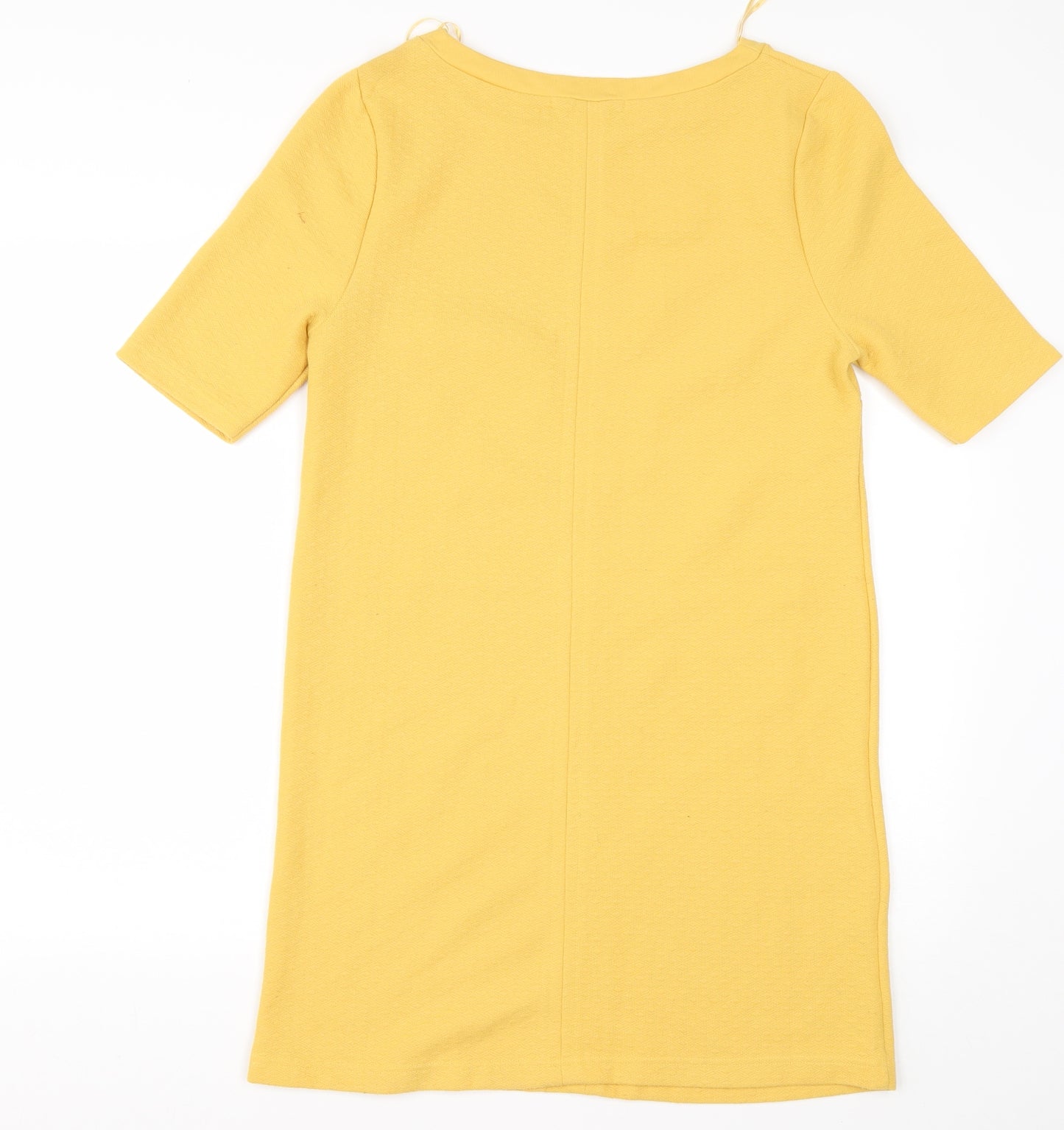 NEXT Womens Yellow   Jumper Dress  Size 12  Round Neck