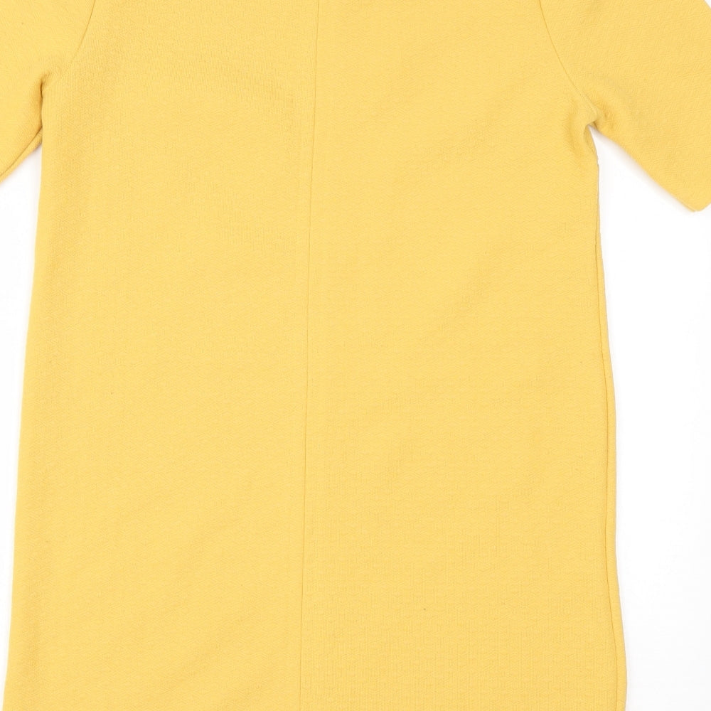NEXT Womens Yellow   Jumper Dress  Size 12  Round Neck