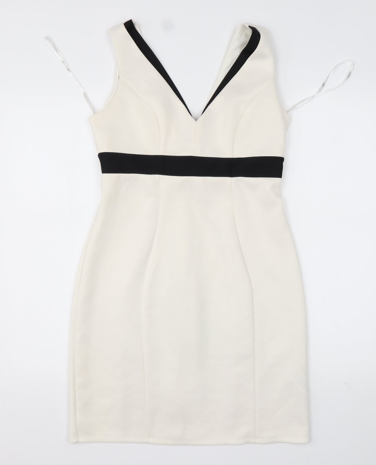 Atmosphere Womens White  Polyester Mini  Size 12  V-Neck