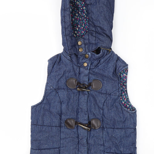 New Look Womens Blue   Gilet Coat Size 8