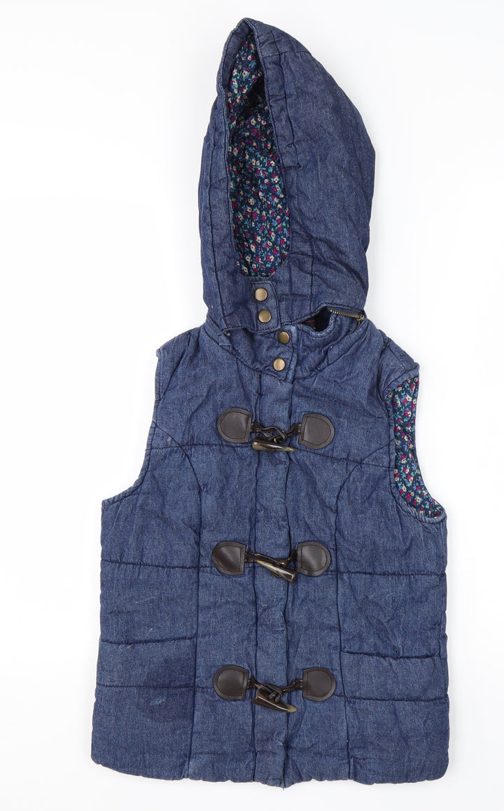 New Look Womens Blue   Gilet Coat Size 8
