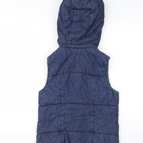New Look Womens Blue   Gilet Coat Size 8