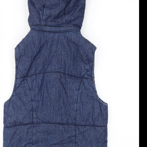 New Look Womens Blue   Gilet Coat Size 8