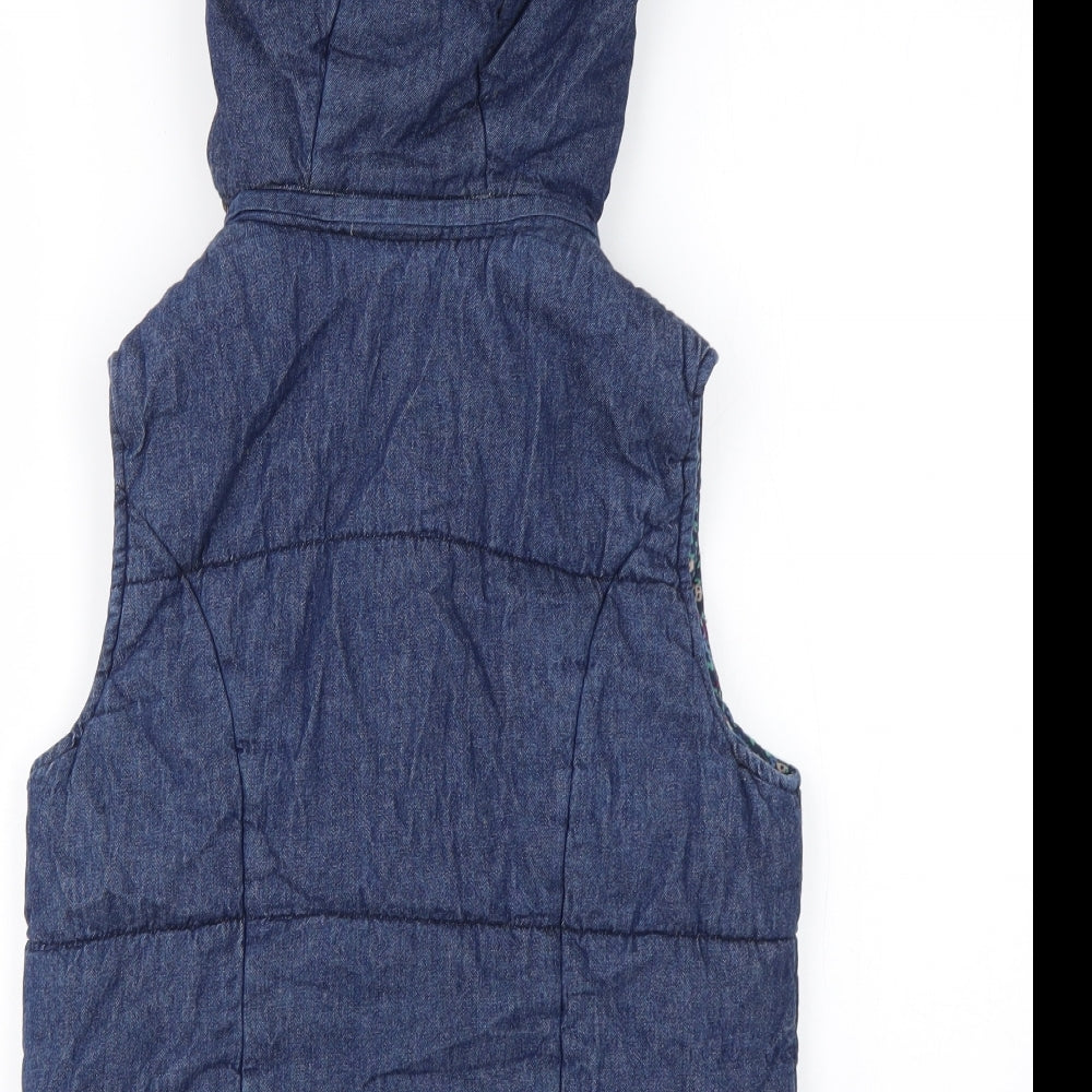 New Look Womens Blue   Gilet Coat Size 8