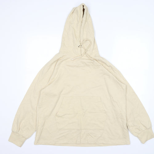 Boohoo Womens Beige  Polyester Pullover Hoodie Size S