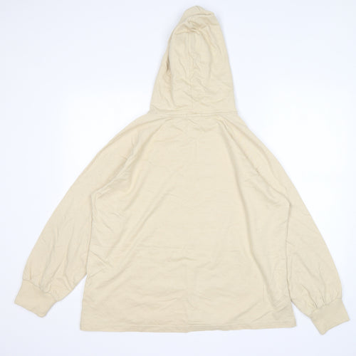 Boohoo Womens Beige  Polyester Pullover Hoodie Size S
