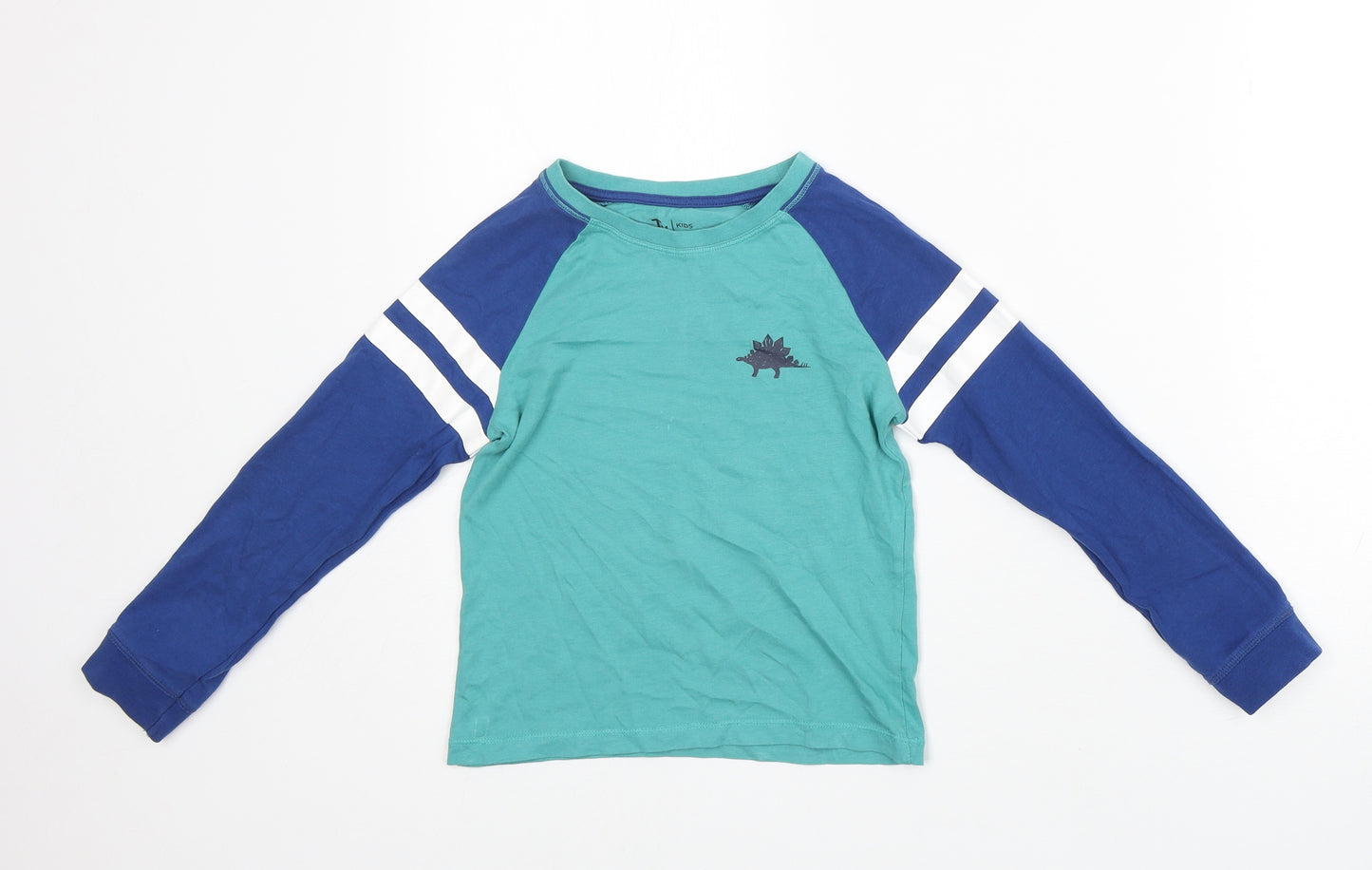 TU Boys Multicoloured  100% Cotton Basic T-Shirt Size 7-8 Years Crew Neck  - DInosaurs