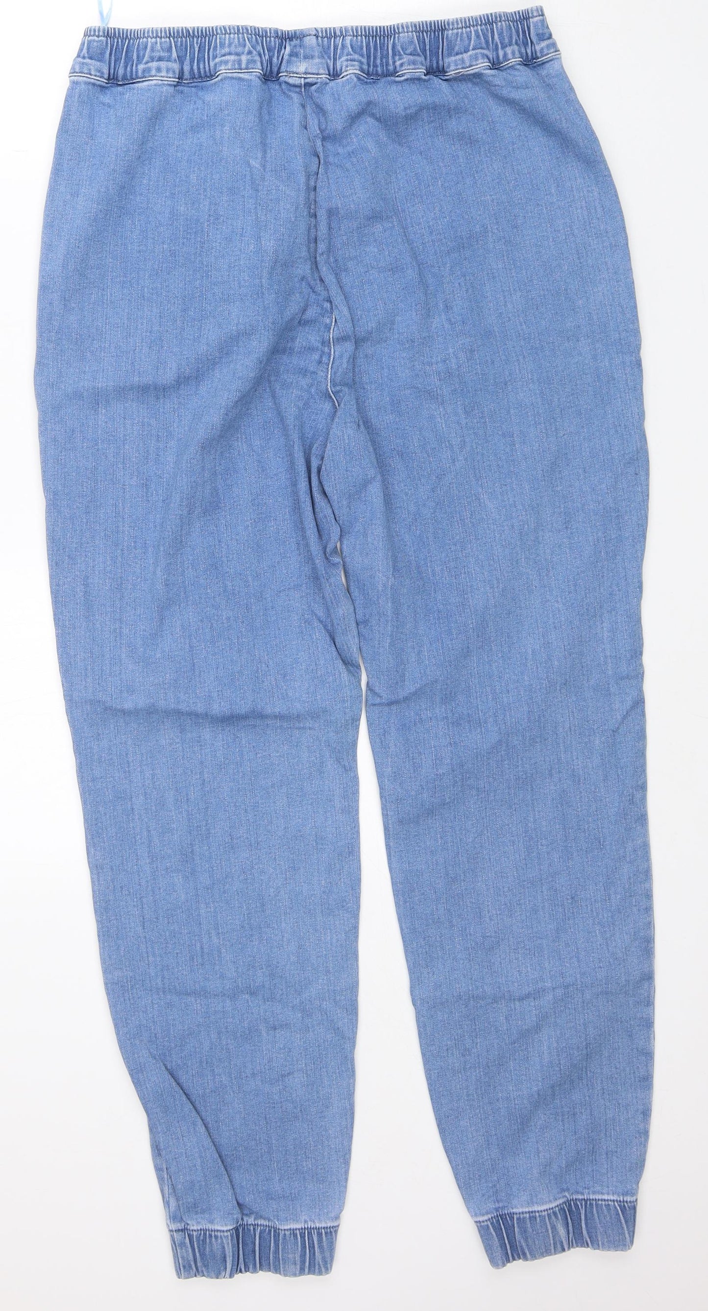 TU Womens Blue  Cotton Jogger Trousers Size 16 L26 in Regular