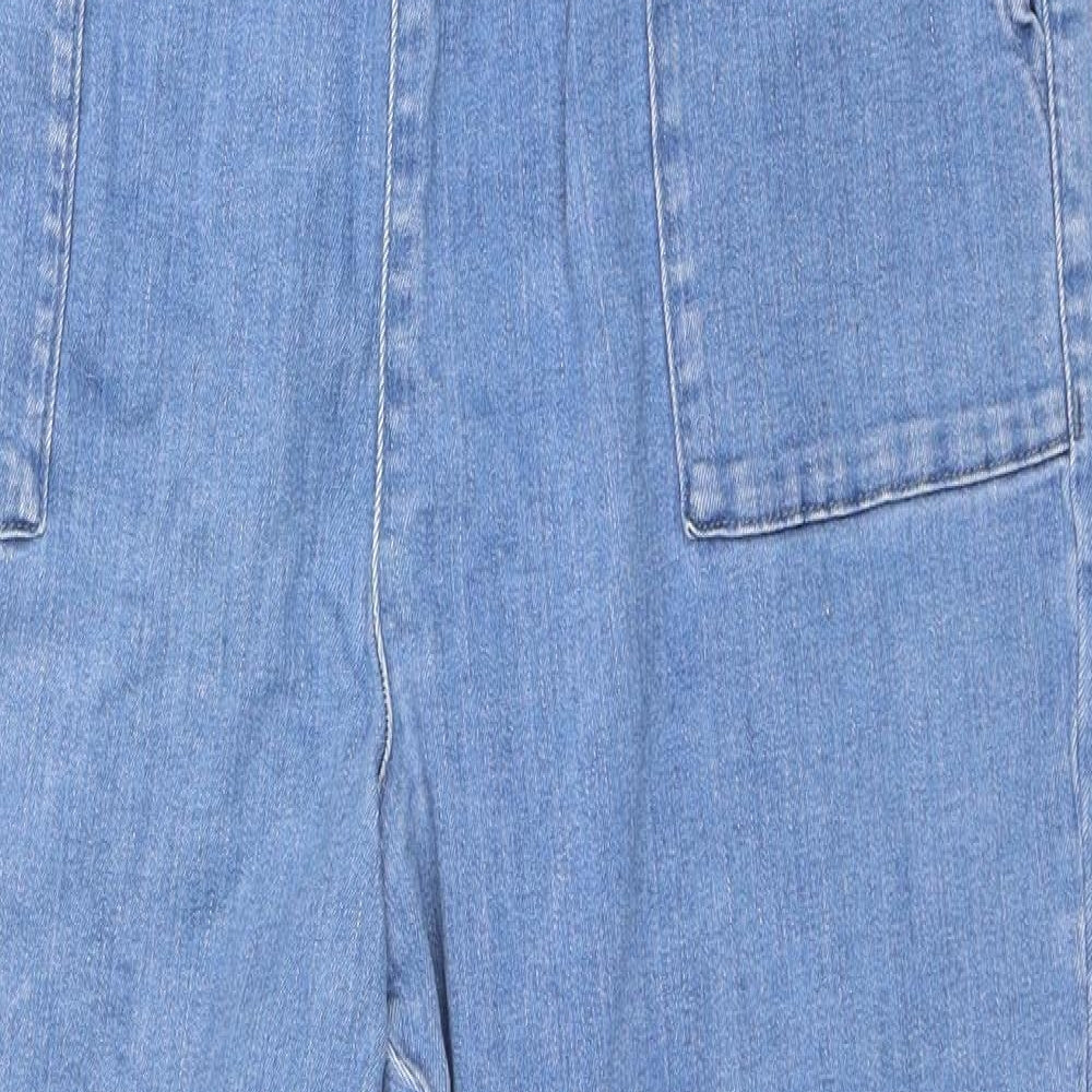 TU Womens Blue  Cotton Jogger Trousers Size 16 L26 in Regular