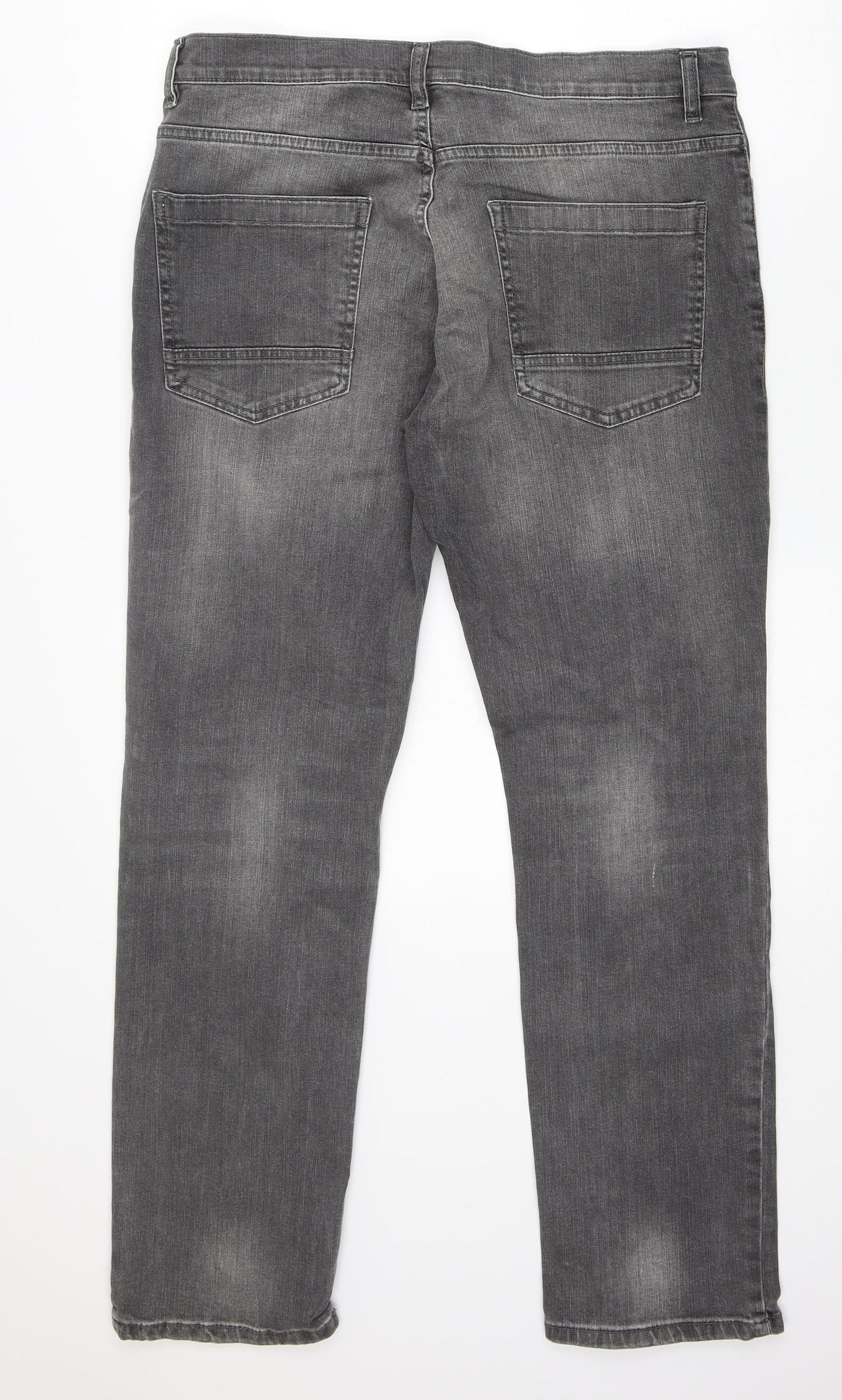 F&F Womens Grey  Cotton Skinny Jeans Size 36 L29 in Regular Zip