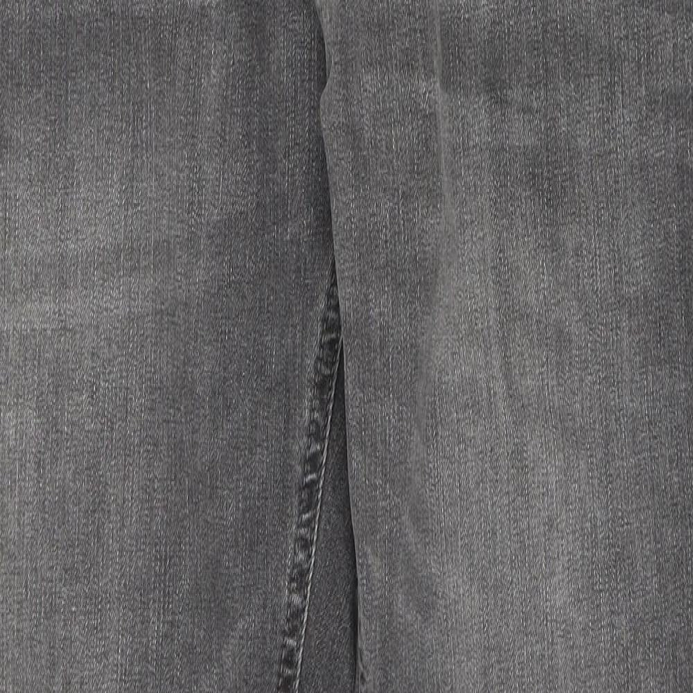 F&F Womens Grey  Cotton Skinny Jeans Size 36 L29 in Regular Zip