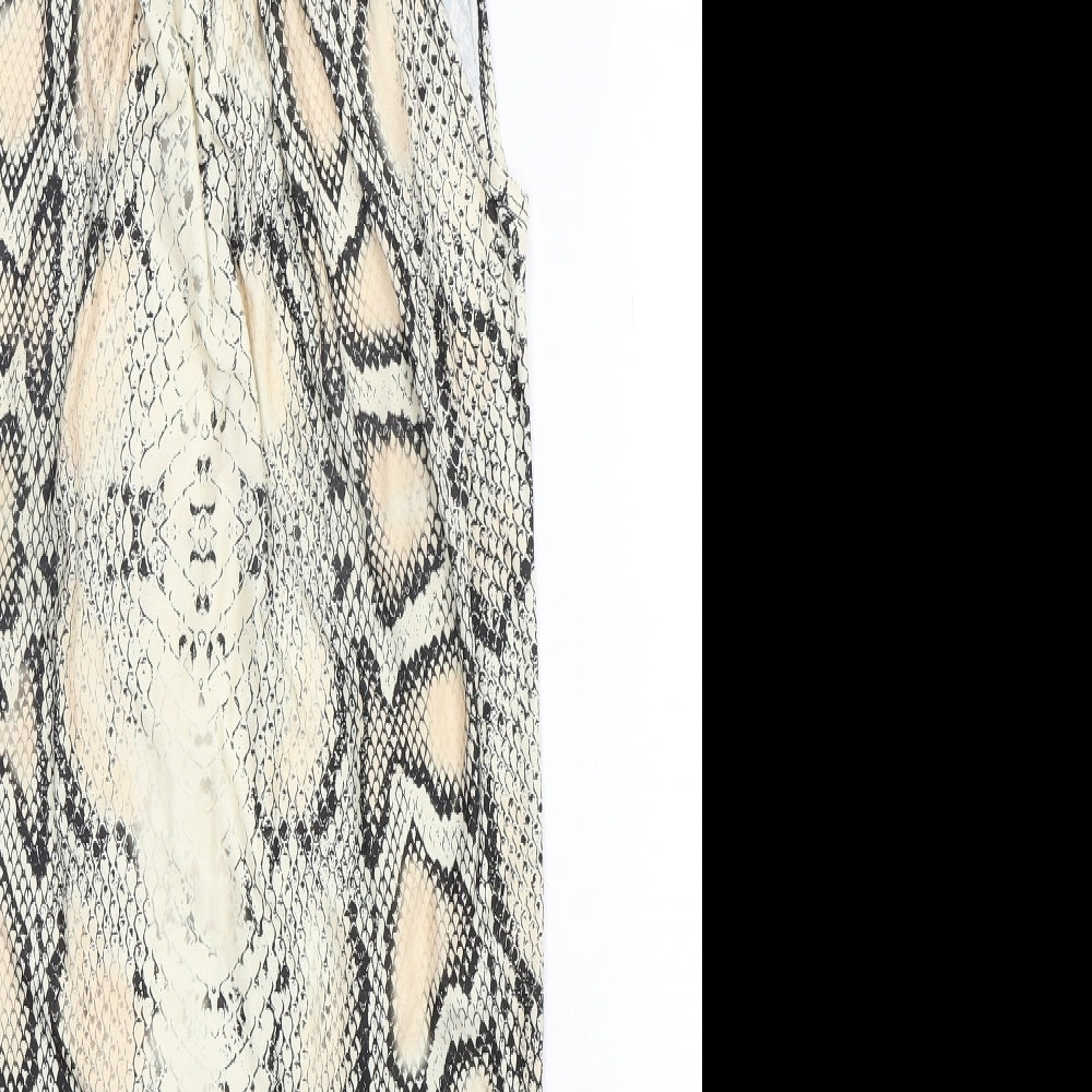 Preworn Womens Multicoloured Animal Print Polyester Pencil Dress  One Size  Halter  - soft, summer