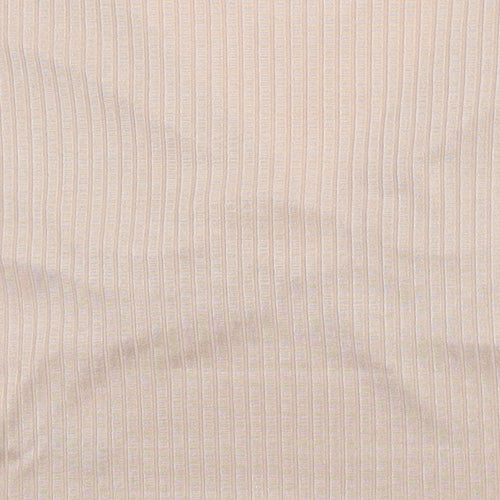 Miss Selfridge Womens Pink  Polyester Cropped T-Shirt Size 12 V-Neck - sexy