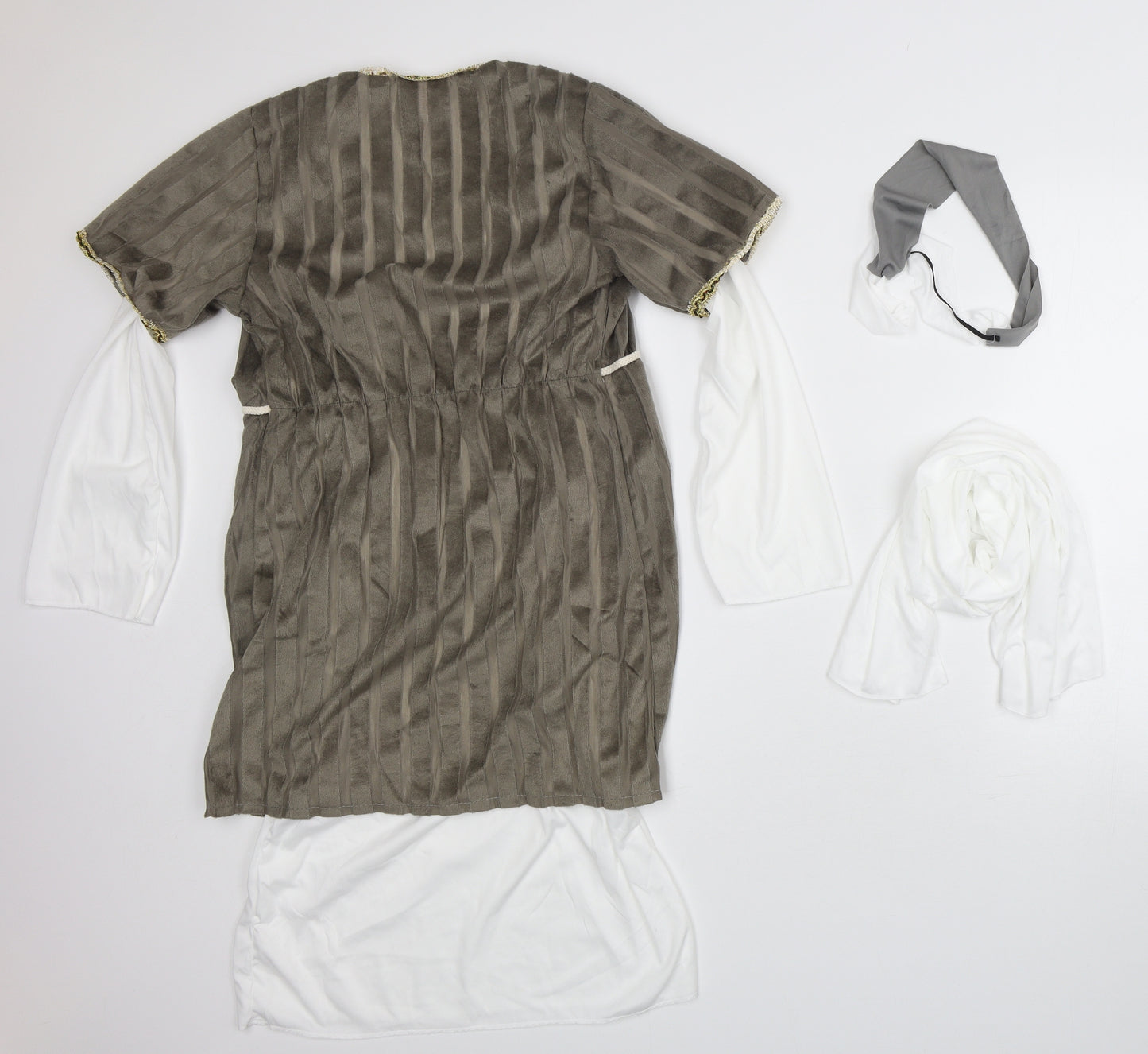 morphcostumes Girls Multicoloured  Polyester A-Line  Size L  Crew Neck  - Grey Shepherd, Costumes