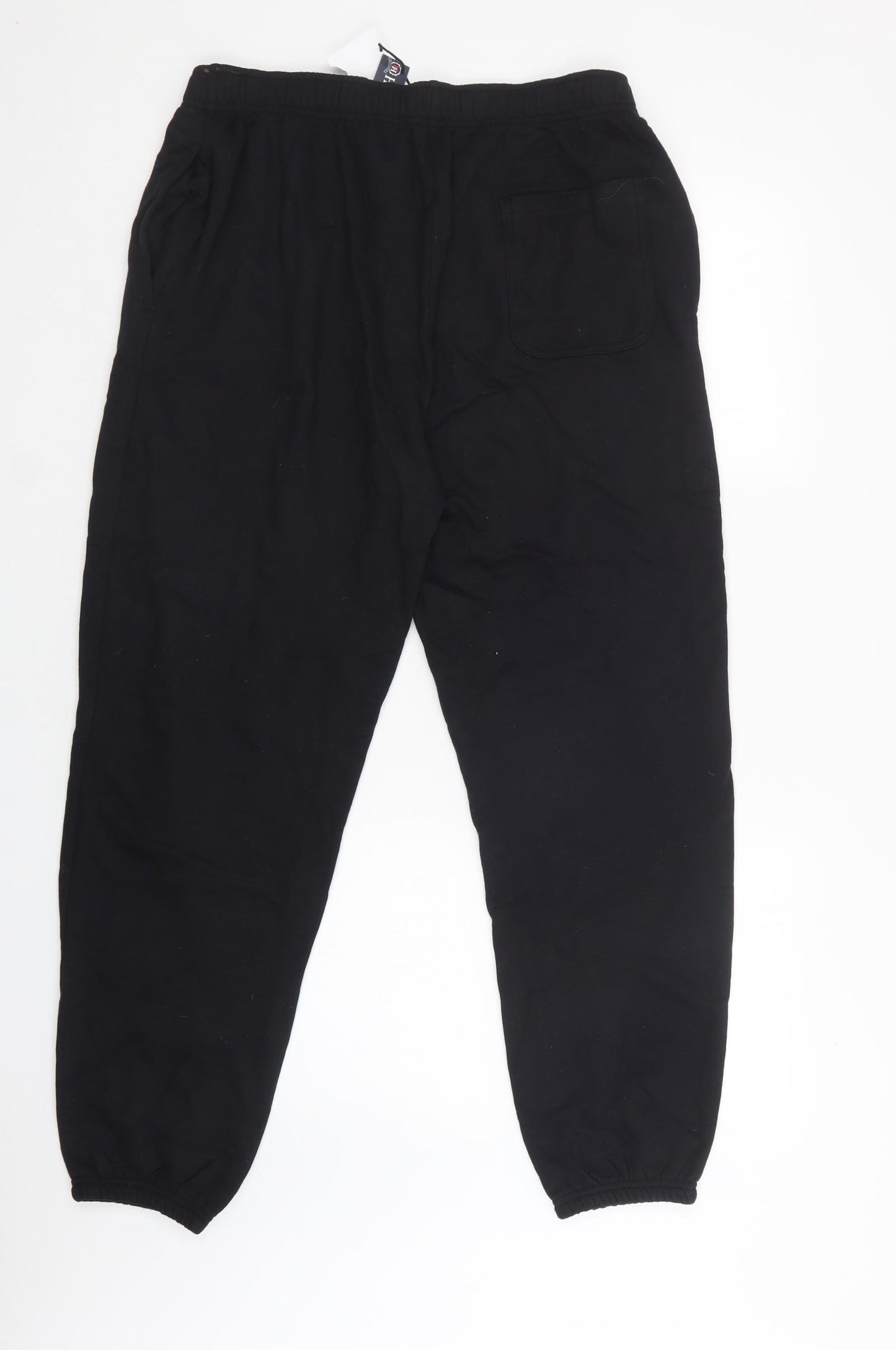 Hutson Harbour Womens Black  Cotton Jogger Trousers Size L L29 in Regular Drawstring