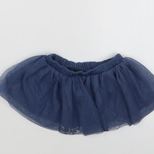 M&S Baby Blue  Polyester Skater Skirt Size 18-24 Months